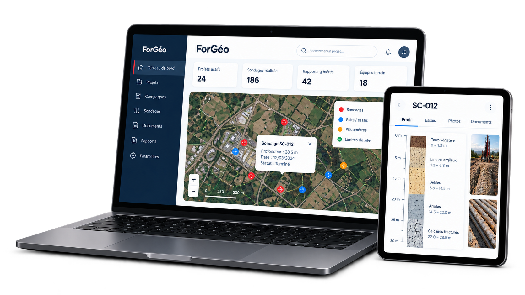 ForGéo sur ordinateur et tablette